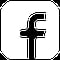 Facebook logo icon in black and white with rounded square background
